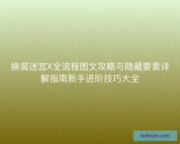 换装迷宫X全流程图文攻略与隐藏要素详解指南新手进阶技巧大全